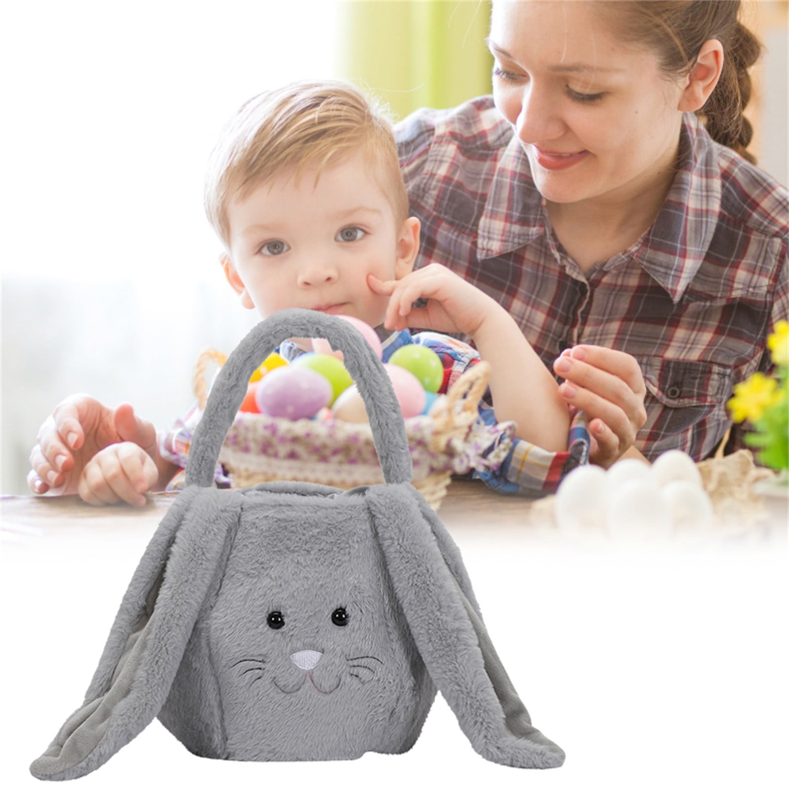 Cow Easter Basket Cute Eggs Hunting Easter Bags Buckets Candy Gifts...