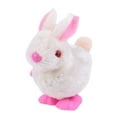 thumbnail image 1 of Easter Bunny Toy, Wind Up Hopping Toy, Cute Stuffed Infant Child Plush Toy for Easter Basket, Spring Gift, Soft Cuddly Toy with Plastic Feet and Eyes, 9x6x7CM Size, Single Pack, 1 of 4