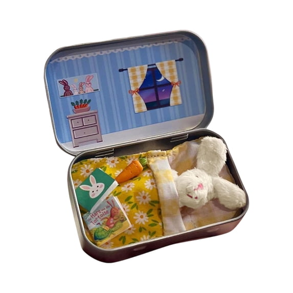 Easter Bunny Toys Hug in A Basket, Personalised Mini Plush Bunny House ...