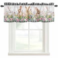 Easter Bunny Valances for Windows Farmhouse Kitchen Curtains Valances ...