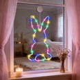 thumbnail image 1 of Easter Bunny Window Lights with Suction Cup, Multicolor LED Bunny Silhouette Light, Battery Operated Spring Window Decor, Hanging Holiday Ambient Lighting for Indoor Home & Store Displays, Lazyguy, 1 of 9
