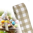 thumbnail image 1 of Easter Bunny Wired Edge Ribbons Decorative Wrapping Ribbon for Easter Spring Gift Baskets DIY Crafts and Holiday Party Decor, 1 of 9