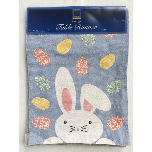 Easter Bunny With Eggs Tapestry Table Runner