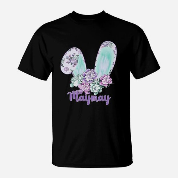Easter Bunny With Flowers Maymay Great TShirt