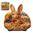 thumbnail image 1 of Easter Bunny Wooden Charcuterie Board,Cute Rabbit-Shaped Serving Tray with Compartments,Holiday Cheese Snack Serving Platter Wooden Snack Board,Easter Dining Table Center Decoration and Gifts, 1 of 9
