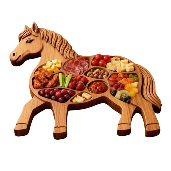 Easter Bunny Wooden Charcuterie Board Rabbit Shaped Serving Tray with Compartments Wood Cheese Platter for Easter Party Appetizers Snacks Spring Centerpiece Gift for Hostess
