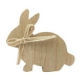 thumbnail image 1 of Easter Bunny Wooden Decoration Exquisite Rabbit Figurine Home Desk Ornament Idea Easter Decoration, 1 of 8