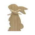 thumbnail image 1 of Easter Bunny Wooden Decoration Exquisite Rabbit Figurine Home Desk Ornament Idea Easter Decoration, 1 of 8