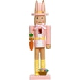 thumbnail image 1 of Easter Bunny Wooden Nutcracker Decor, 12" Easter Bunny Figures, Decorations for Home, Collectible Rabbit Nutcracker Ornament for Tabletop, 1 of 7