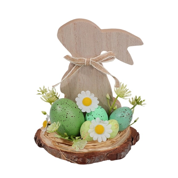 Easter Bunny Wooden Table Centerpiece Signs, Easter Egg Ornaments, Easter Decorations for the Home, Rustic Tiered Tray Farmhouse Decor for Gifts