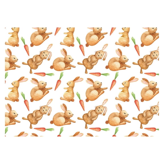 Easter Bunny Wrapping Paper, Ngxiha Holiday Gift Wrap with Playful Bunny and Flower Designs - 20X28 Inches, Folded Sheets Each, Easy to Store