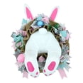 thumbnail image 1 of Easter Bunny Wreath For Door Floral Hanging Arrangement With Rabbit Figurine Welcome Creative Easter St. Patrick's Day Wreath Decorations C 45cm, 1 of 6