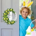 thumbnail image 1 of Easter Bunny Wreath, Rabbit Easter Spring Wreath Front Door Wall Window Decor, Rabbit Flower Garland Home Farmhouse Decoration, 1 of 5