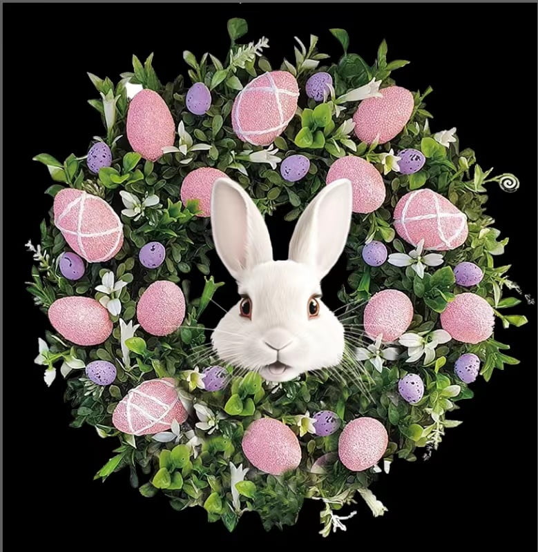 Easter Bunny Wreaths - Spring Wreaths for Front Door, Easter Garlands ...