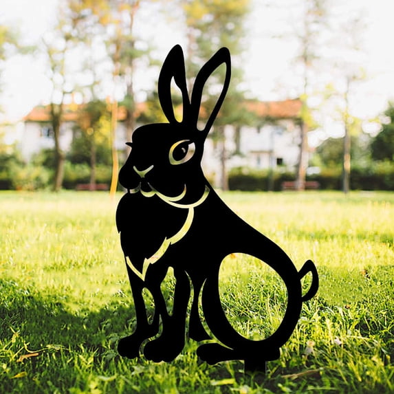 Easter Bunny Yard Signs 10.63"x 4.45" Easter Garden Stakes Decorations for Outdoor Courtyard and Spring Decor Easter Party Supplies