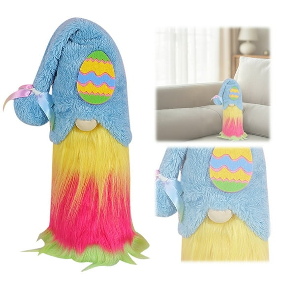 Easter Bunny and Fairy Figurine Hand Painted Resin Tabletop for Home Garden Display Easter Decoration