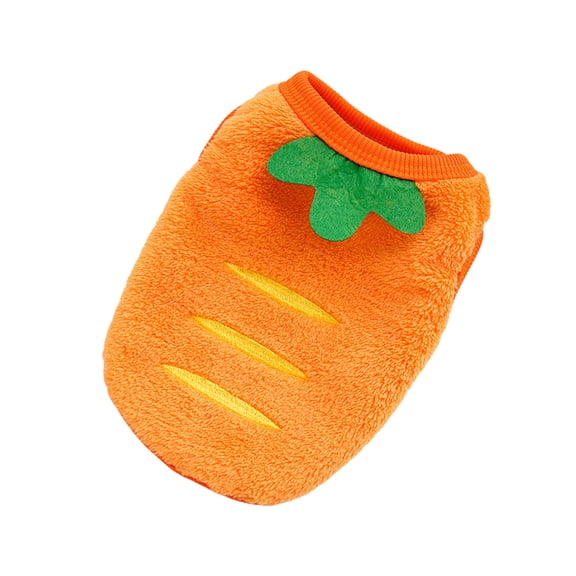 Easter Bunny clothes for rabbits,Dog sweater for small dog,Cartoon Puppy Pattern Flannel Warm Pet Vest for Teacup Dogs, Teddy, Cats & Small Dogs(Orange,XS)