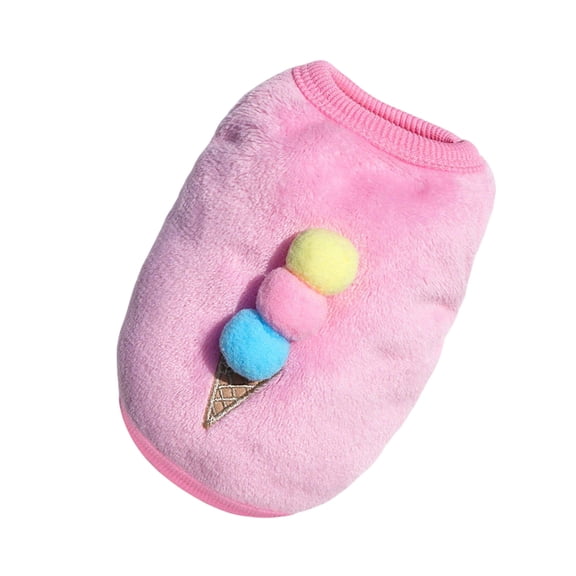 Easter Bunny clothes for rabbits,Dog sweater for small dog,Cartoon Puppy Pattern Flannel Warm Pet Vest for Teacup Dogs, Teddy, Cats & Small Dogs(Pink,XS)