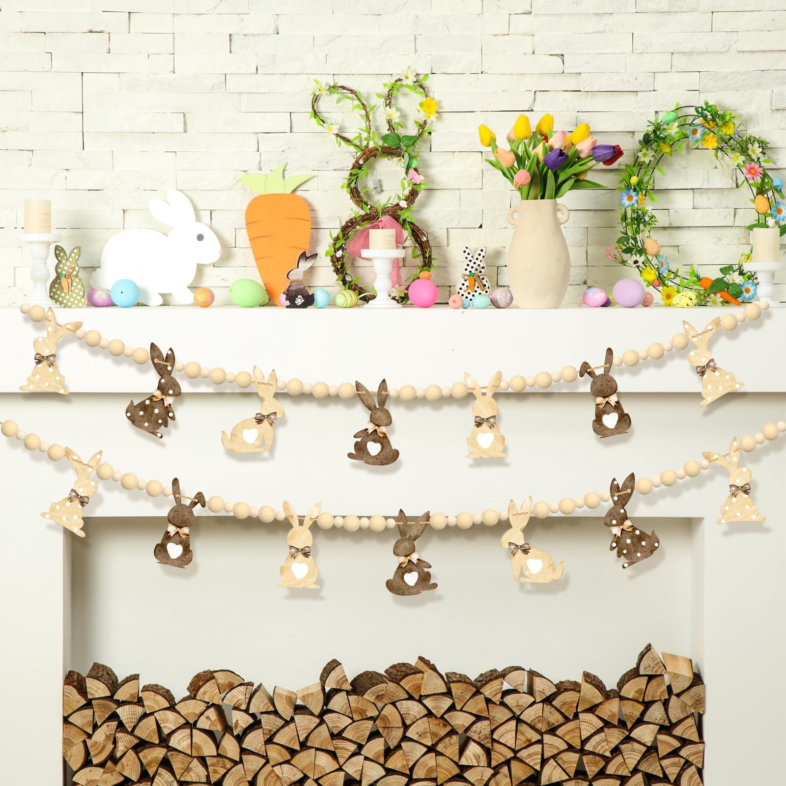 Easter Bunny easter decor Easter Bunny Garland Banner with Decorative ...