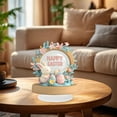 thumbnail image 1 of Easter Rabbit Eggs Decorations Spring Easter Centerpieces 2D Flat Acrylic BunnyEgg Flower Figurines Table Ornament for Farmhouse Home Kitchen Easter Party,Birthday Gifts, 1 of 9