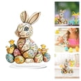 thumbnail image 1 of Easter Rabbit Eggs Decorations Spring Easter Centerpieces Cartoon Cute 2D Acrylic BunnyEgg Flower Figurines Table Ornament for Farmhouse Home Kitchen Easter Party,Birthday Gifts, 1 of 8