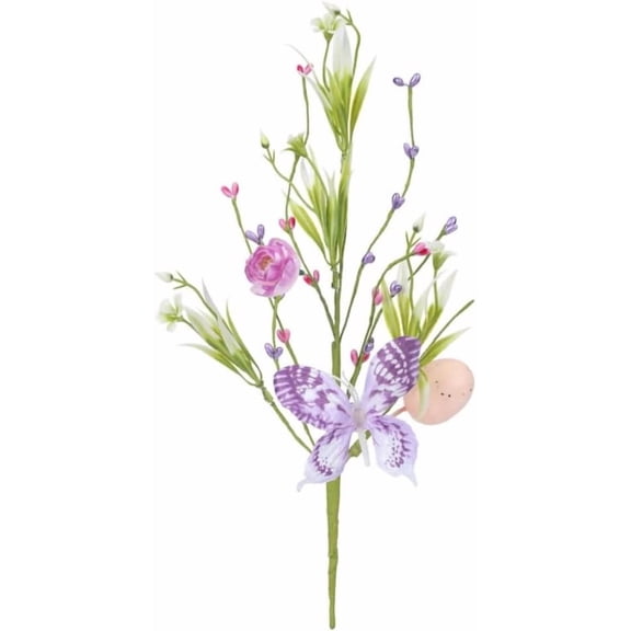 Easter Butterfly Egg Tree Branches, 14Inch Artificial Egg Flowers Table Centerpieces Decorations, Spring Sprays Artificial Twigs for Vase Spring Artificial Flowers Indoor Home Party Decoratives P