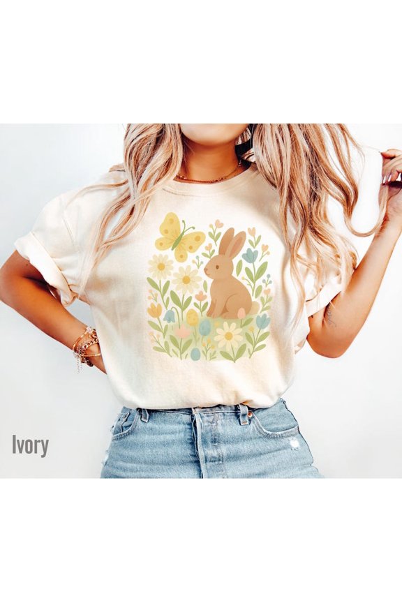 Easter Butterfly Shirt, Daisy T-Shirt, Meadow Tee, Spring Botanica, Pastel Garden, Floral Bouquet, Bunny Season, Morning De, Comfort Colors Unisex Cotton T-Shirt, Size S-3XL