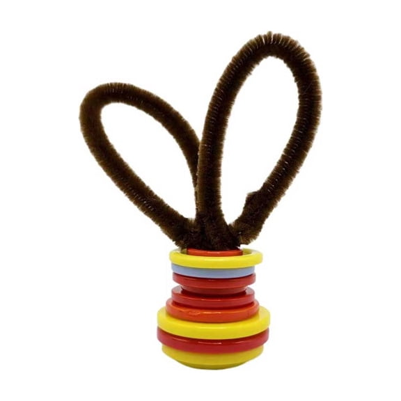 Easter Button Craft Kit Bunny Button Art Set for Kids DIY Handmade Spring Craft Activity with Buttons and Chenille Stems