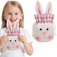 thumbnail image 1 of Easter Candy Bags, Bunny Drawstring, 26x14cm, Easter TreatBags, Holiday Goodie Bags, Spring Decor Pouch, Chocolate Wrapping, Party Favors, A, 1 of 5