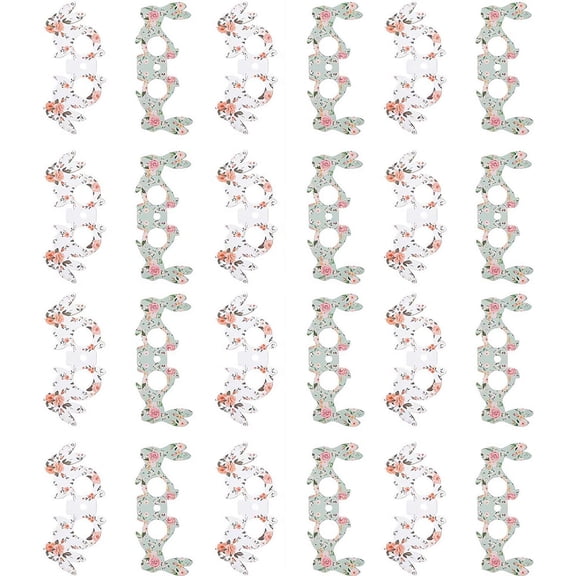 Easter Candy Boxes 24 PCS Cute Bunny Treat Box with Window Gift Boxes for Cookie Goodie Snack Birthday Spring Holiday Easter Party Supplies