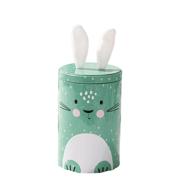 Easter Candy Jar 6.3" Easter Cookie Jar Candy Jar With Lid Cookie Jar Easter Jar Metal Cookie Tins, Easter Biscuits Tin Cookie Containers Tin Jars with Lid for Festival Party Decoration Supplies