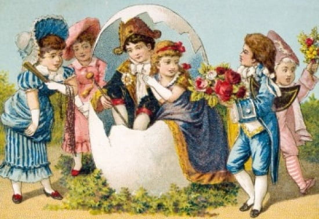 Easter Card Nostalgia Cards Canvas Art - (24 x 36)