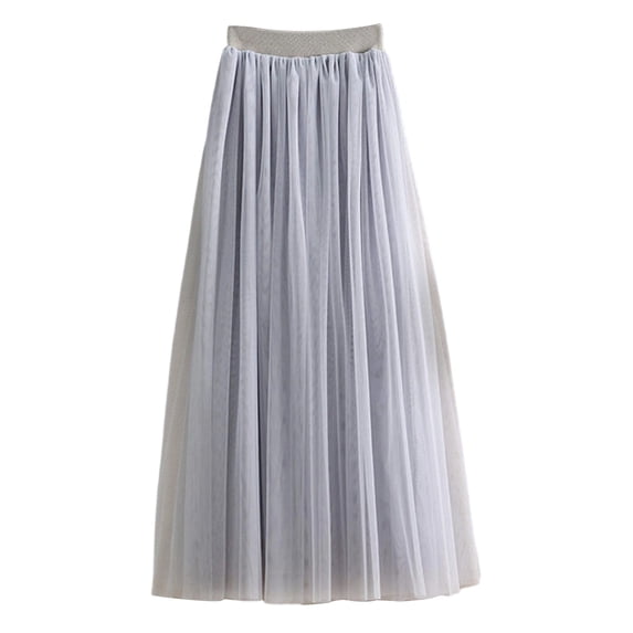 Easter Carnival Elegant Chiffon Midi Skirt With High Waist Flowy Design And Ruffle For Women