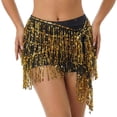 thumbnail image 1 of Easter Carnival Glitter Fringe Women Sequin Tassel Skirt Glitter Sparkly Fringe Belly Dance H.ip Scarf Skirts Metallic Rave Party Belts Costume, 1 of 4