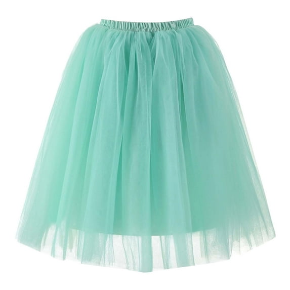 Easter Carnival Women'S Carnival Fashion Casual Puffy Skirt Five Layer Mesh Midi Length Flared Party Wear