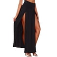 thumbnail image 1 of Easter Carnival Women'S Double Slit Maxi Long Skirt Flowy Elastic Waist Two Side Split Design Summer Basic, 1 of 5