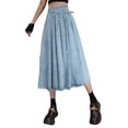 thumbnail image 1 of Easter Carnival Women'S Flowy Midi A-Line Skirt High Waist Casual Stretch Soft Fabric For Daily Wear In Spring Summer Fall, 1 of 4