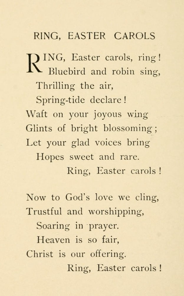 Easter Carols 1888 Ring Easter Carols Canvas Art - Louisa Parsons Hopkins (18 x 24)
