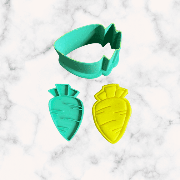 Easter Carrot 3 in 1 Cake Pop Cutter, Fondant Cutter, Cookie Cutter, all in one
