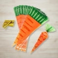 thumbnail image 1 of Easter Carrot Cone Cellophane Bags Orange Goodie Treat Bag Carrot Designs for Easter Gift Wrap Bags Triangle Plastic Bag for Candy Cookies Party Supplies Favors, 1 of 4