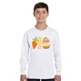 thumbnail image 1 of Easter Carrot Cross Eggs Long Sleeve Shirts for Kids - Youth XS S M L XL - Happy Easter Holiday Christian Tee for Boys for Girls, 1 of 2