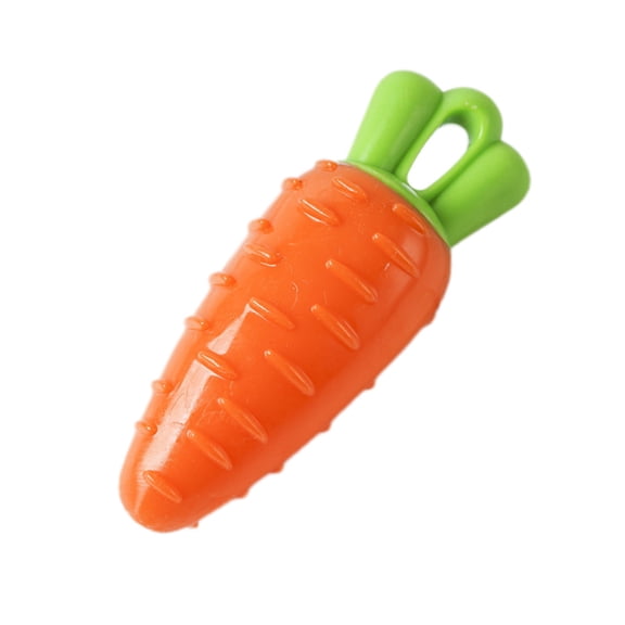 Easter Carrot Dog Chew Toy, Soft Plastic Squeaky Teeth Grinding Toy for Small Dogs, Bite-Resistant Interactive Play for Boredom Relief, 4.7 Inch
