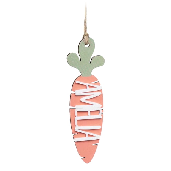 Easter Carrot Hanging Wooden Ornaments, Colorful Carrot Tags for Easter Tree and Basket Decor, Spring Decorative Labels for Home Farmhouse and Party Decoration (Red)