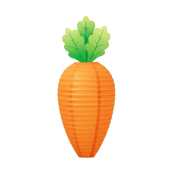 Easter Carrot Paper Lanterns Decoration – 11.8’’ Hanging Paper Lanterns, Colorful Indoor/Outdoor Ceiling Hanging Easter Party Supplies for Spring Home Garden Decor