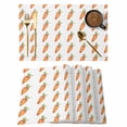 thumbnail image 1 of Easter Carrot Placemats Set&nbsp;of&nbsp;2 Vintage Oil Painting Country Orange Carrots Plant Heat Insulation Washable Place Mats, Non-Slip Table Mats for Dining Table Party Kitchen Decor,13x19 Inch, 1 of 9