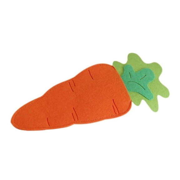 Easter Carrot Utensil Cutlery Holders Bag Felt Carrot Fork Cutter Pouches 4.7"x10.23" Flatware Organizers Dining Tableware Cover for Knife Forks Easter Birthday Banquet Party Table Decoration 1 PCS