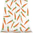 thumbnail image 1 of Easter Cartoon Carrots Throw Blanket, Lightweight Super Soft Cozy Fleece Easter Rabbit Pattern Bed Blanket Warm Flannel Blanket for Sofa Couch Chair 60" x 80", 1 of 6