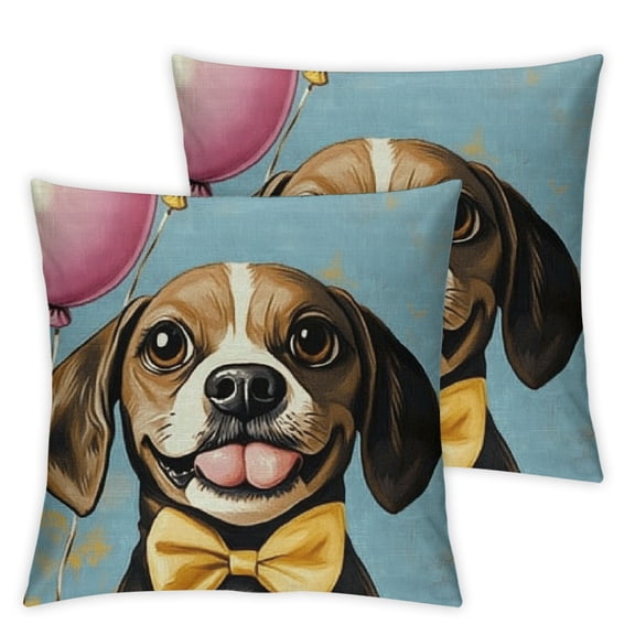 Easter Cat Dog Paw Prints Decorative Throw Pillow Covers, Orange Cat Beagle Porch Patio Outdoor Pillowcase, Spring Easter Egg Carrot Cushion Case Home Decor Pet Lover Gifts