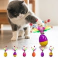 thumbnail image 1 of Easter Cat Toy, Wobble-Free Easter Teaser with Bell for Cats, Multicolor Plastic Interactive Play Toy, Sturdy & Pet-Safe Easter Decoration for Indoor Fun, 6x6x20 cm Cat Teaser Wand, 1 of 7