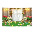 thumbnail image 1 of Easter Celebration Backdrop with Egg and Bunny Designs for Festive Parties, Photo Booths, Indoor & Outdoor Events, Reusable, Easy Set Up, 1 of 5
